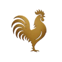 HatchMatch Group logo — golden rooster monogram representing the independent commercial poultry procurement and project finance platform